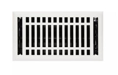New White 6" x 12" Contemporary Steel Floor Register by Signature Hardware