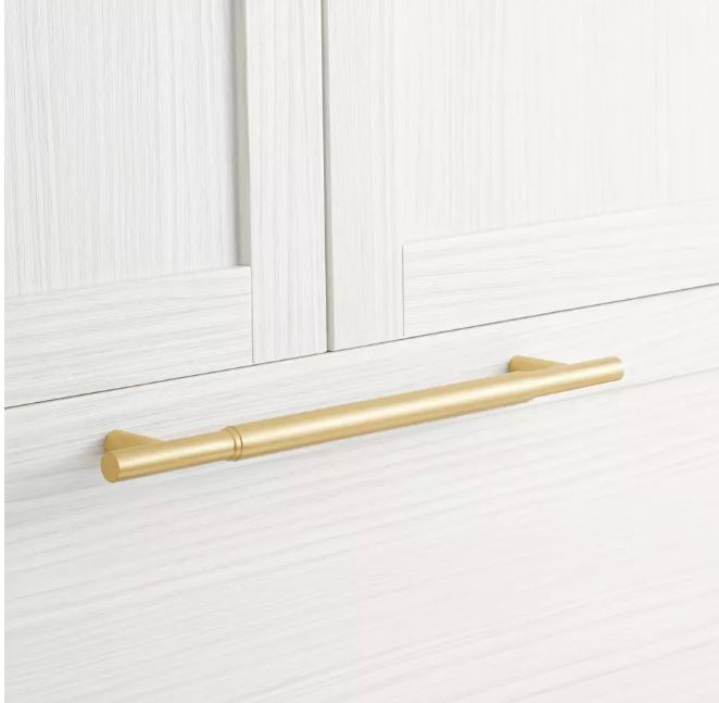 New Satin Brass 12" Colmar Solid Brass Appliance Pull by Signature Hardware