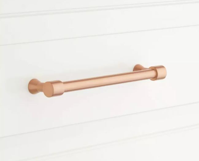 New 6" Satin Rose Gold Strasbourg Solid Brass Cabinet Pull by Signature Hardware