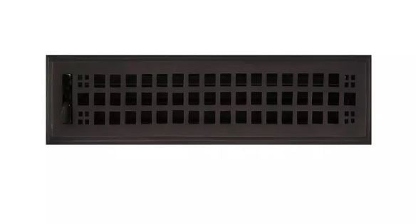 New 2-1/4" x 12" Oil Rubbed Bronze Oversized Mission Solid Brass Wall Register by Signature Hardware