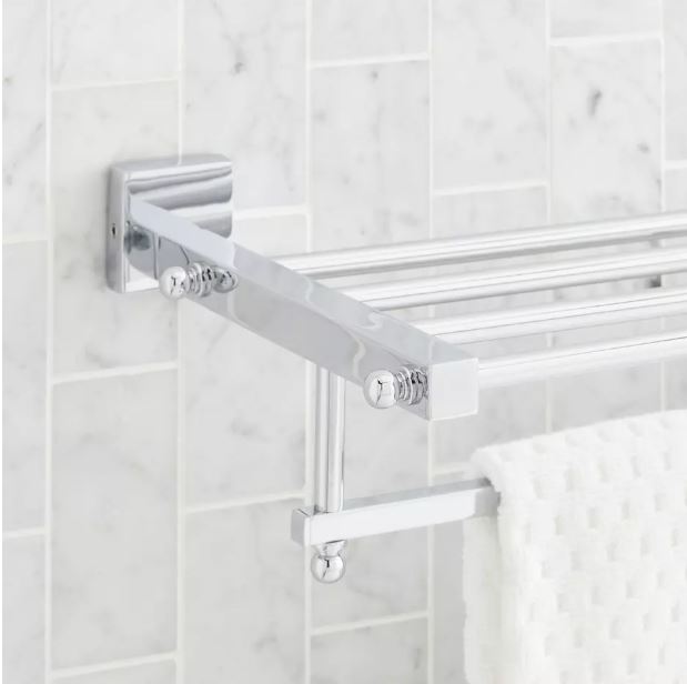 New Polished Chrome Hawk Towel Rack by Signature Hardware