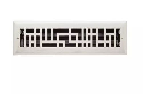 New Brushed Nickel 2-1/4" x 10" Baer Steel Floor Register by Signature Hardware