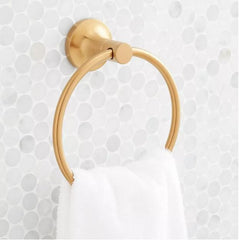 New Brushed Gold Lentz Towel Ring by Signature Hardware