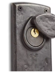 Ensemble de porte d'entrée Ellis en bronze massif avec bouton rond par Signature Hardware