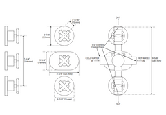 Nouveau système de douche thermostatique Callas chromé avec douche à effet pluie et douchette à main par Signature Hardware