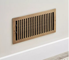 Nouveau registre mural moderne en laiton antique de 4 po x 14 po par Signature Hardware