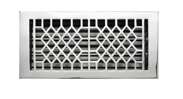 Nouveau registre mural en laiton de style antique chromé de 4 po x 12 po par Signature Hardware