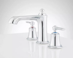 Nouveau robinet de salle de bains à large entraxe Chrome Cooper - Quincaillerie Signature