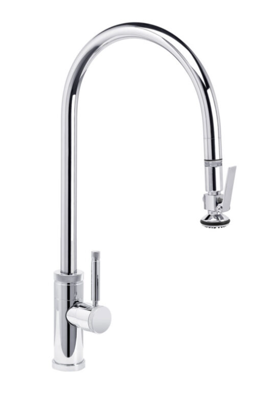 Nouveau robinet extractible PLP industriel à portée étendue Waterstone chromé - Pulvérisateur à levier par Waterstone