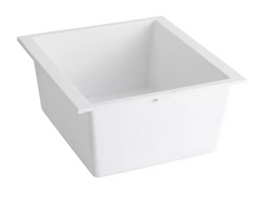 Nouvel évier composite en granit Holcomb sous plan Cloud White de 16 po par Signature Hardware