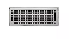 Nouveau registre mural contemporain en laiton chromé de 4 po x 12 po par Signature Hardware