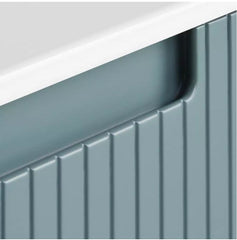Nouveau meuble-lavabo double mural Bisbee 48 po vert sauge avec cadre en chêne chaud par Signature Hardware