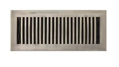 Nouveau registre mural moderne en laiton brossé de 4 po x 12 po en nickel brossé par Signature Hardware
