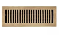 New Polished Brass 4" x 12" Modern Brass Wall Register by Signature Hardware