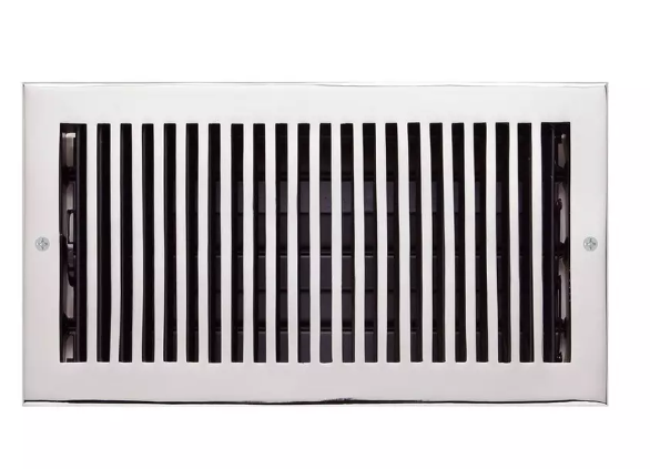 Nouveau registre mural moderne en laiton chromé de 6 po x 10 po par Signature Hardware