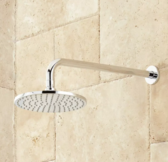 Nouveau système de douche Lattimore chromé avec pomme de douche à effet pluie et douchette à main par Signature Hardware