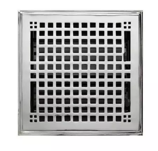 New 8" x 10" Chrome Oversized Mission Solid Brass Wall Register by Signature Hardware