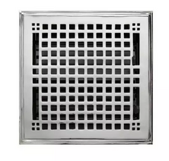 New 8" x 10" Chrome Oversized Mission Solid Brass Wall Register by Signature Hardware