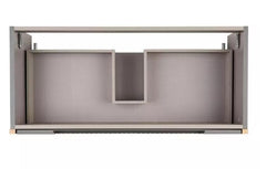 Nouveau meuble-lavabo mural Bisbee de 40 po gris cendré - avec cadre en chêne chaud par Signature Hardware