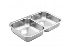 New 1800 Series 31-3/4"X18-1/4" Stainless Steel 18 Gauge Double Bowl Sink by MOEN