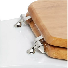 Nouveau siège de toilette de luxe en chêne clair avec charnières standard par Signature Hardware