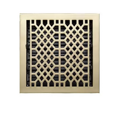 New Polished Brass 12" x 12" Antique Style Brass Floor Register by Signature Hardware