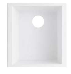 Nouvel évier composite en granit Holcomb sous plan Cloud White de 16 po par Signature Hardware