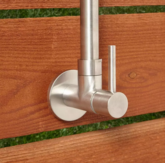 New Stainless Steel Deluxe Outdoor Shower Mixer with Foot Shower by Signature Hardware