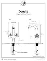 Nouveau Chrome Danelle 1,2 GPM Robinet de salle de bain monotrou avec ensemble de vidange 404057 par Signature Hardware