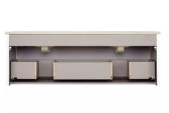 New Matted White 48" Bisbee Wall-Mount Vanity - with Warm Oak Frame by Signature Hardware