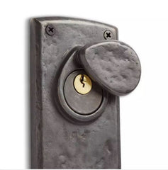 Signature Hardware Ensemble de porte d'entrée Bullock en bronze massif avec poignée à levier, main gauche