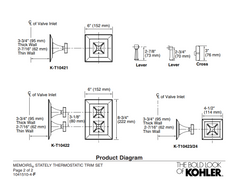New Polished Chrome Valve trim with lever handle for thermostatic valve by KOHLER