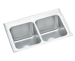 New Stainless Steel Ruvati 32-inch Low-Divide 50/50 Double Bowl Undermount 16 Gauge Kitchen Sink by Ruvati