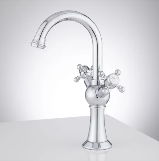 Nouveau Chrome Danelle 1,2 GPM Robinet de salle de bain monotrou avec ensemble de vidange 404057 par Signature Hardware