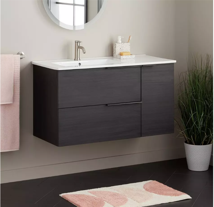 New Ebony 40" Nova 100 Wall-Hung Vanity by Signature Hardware