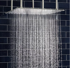 New Brushed Nickel 19-3/4" Oversized Square Stainless Steel Shower Head by Signature Hardware