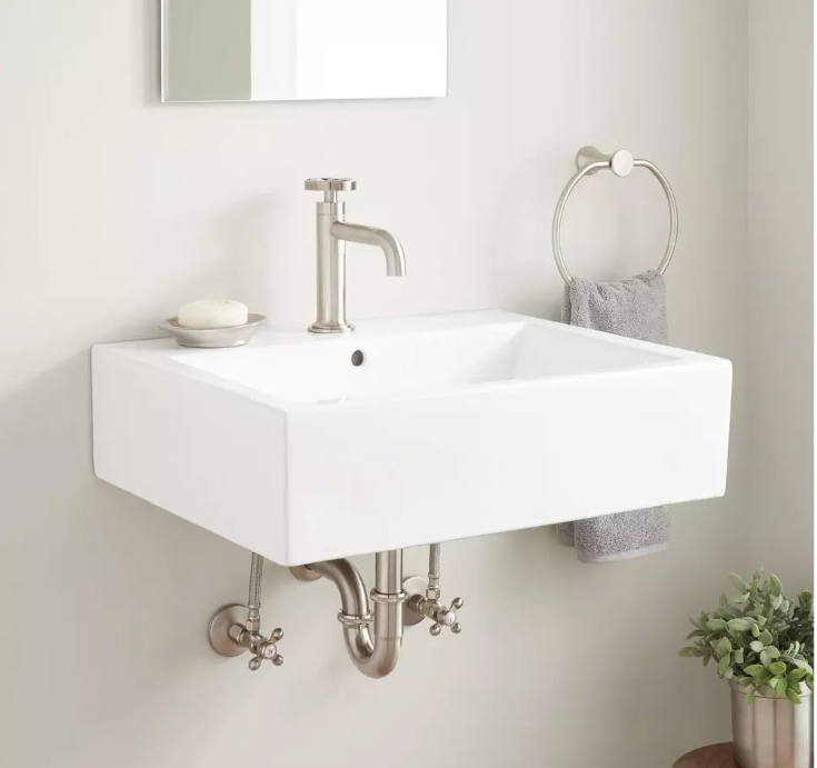 New white Whitshed Wall Mount Basin by Signature Hardware
