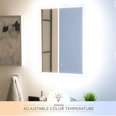 Nouveau miroir éclairé Araica de 20 po avec LED réglable et capteur tactile par Signature Hardware