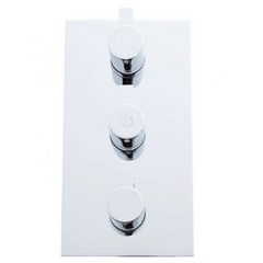 Nouvelle vanne thermostatique contemporaine à 4 voies chromée par Signature Hardware