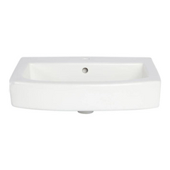 Nouveau Lavabo de salle de bain mural en porcelaine Medeski blanc - Quincaillerie Signature