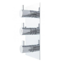 Nouvelle vanne thermostatique contemporaine à 4 voies chromée par Signature Hardware