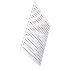 Nouvelle pomme de douche à effet pluie carrée biseautée de 12 po en nickel brossé par Signature Hardware
