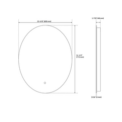 Nouveau miroir éclairé ovale Fahlman de 24 po avec capteur tactile LED réglable par Signature Hardware