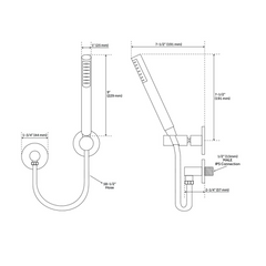 New Brushed Nickel ExiraThermostatic Shower System with Rainfall Shower and Hand Shower by Signature Hardware
