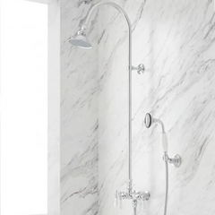 Douche à tuyau exposé New Chrome Baywood avec douchette à main - Quincaillerie Signature