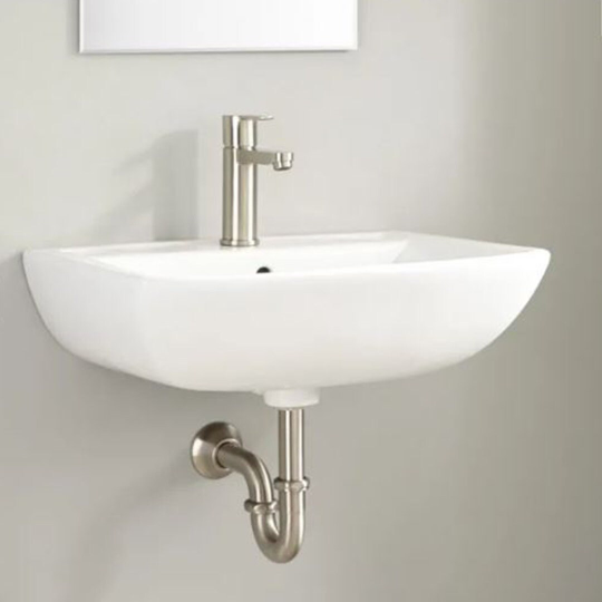 Nouveau Lavabo de salle de bain mural en porcelaine Kerr blanc par Signature Hardware
