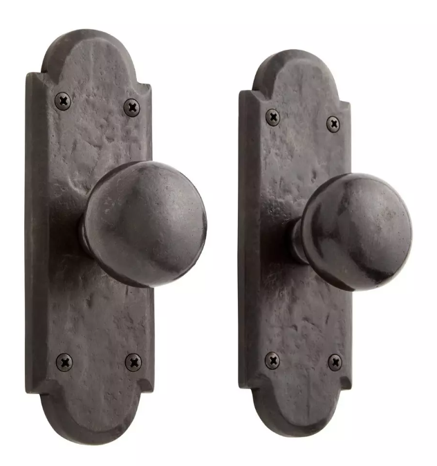 New Dark Bronze finish Marwick Ornate Solid Bronze Knob Set - Privacy, Passage and Dummy by Signature Hardware