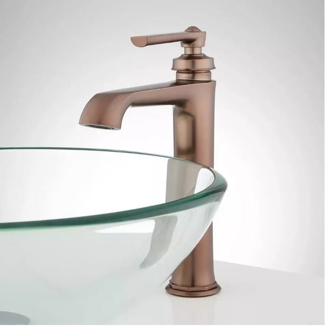 Signature Hardware Robinet de lavabo monotrou en bronze huilé Cooper 940975