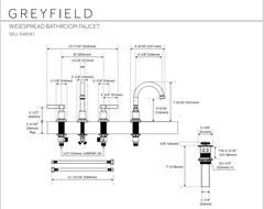Nouveau robinet de lavabo espacé à deux poignées Greyfield en nickel brossé par Signature Hardware