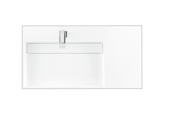 New Glossy White 36" Vanities Single Bowl Stone Composite Vanity Top by James Martin